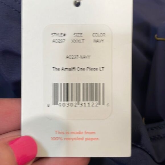 Andie The Amalfi One Piece LT Swimsuit Navy plus size XXXL Tall NWT - Picture 7 of 8